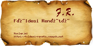 Földesi Renátó névjegykártya
